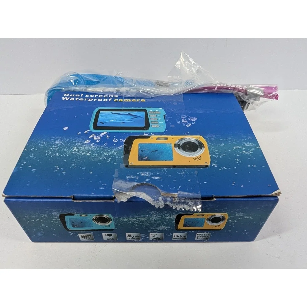 Underwater Camera FHD 2.7K 48 MP Waterproof Digital‎ Camera Selfie Dual Screen